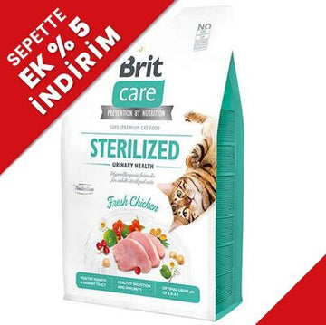 Brit Care Sterilised Urinary Tavuk Tahılsız Kısırlaştırılmış Kedi Maması 2 Kg