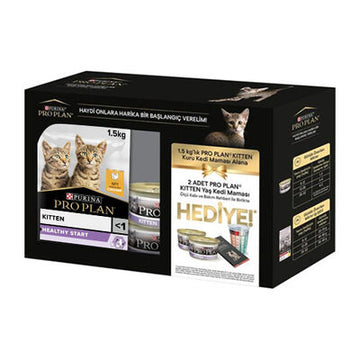 Pro Plan BOX Kitten Tavuk Etli Yavru Kedi Maması 1,5 Kg + 2 Adet Pro Plan Yaş Mama