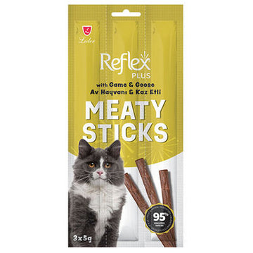 Reflex Cat Stick Av Hayvanı ve Kaz Etli Tahılsız Kedi Ödül Çubukları 5 Gr x 3 Stick
