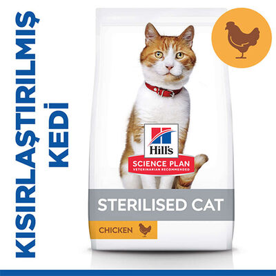 Hills Sterilised Kısırlaştırılmış Tavuklu Kedi Maması 3 Kg