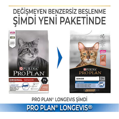 Pro Plan Original Senior +7 Somonlu Yaşlı Kedi Maması 3 Kg + 2 Adet Wooc Kedi Lolipopu