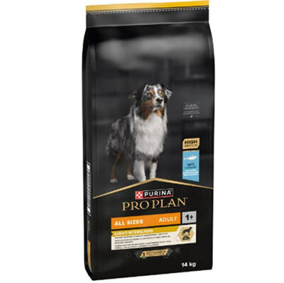 Pro Plan Light Sterilised Balıklı Kısırlaştırılmış Köpek Maması 14 Kg + Temizlik Mendili