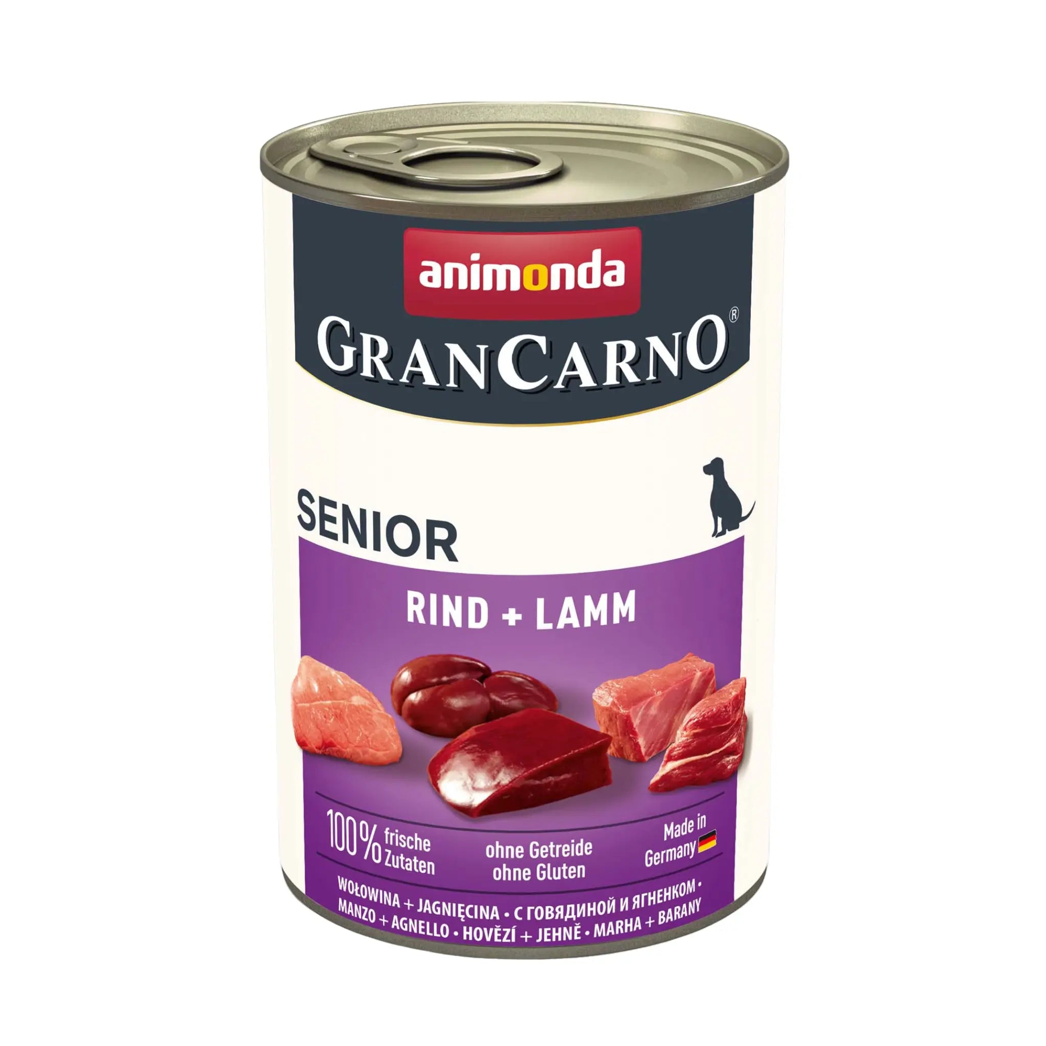 Animonda Gran Carno Sığır Etli ve Kuzulu Yaşlı Köpek Konserve Maması 400g