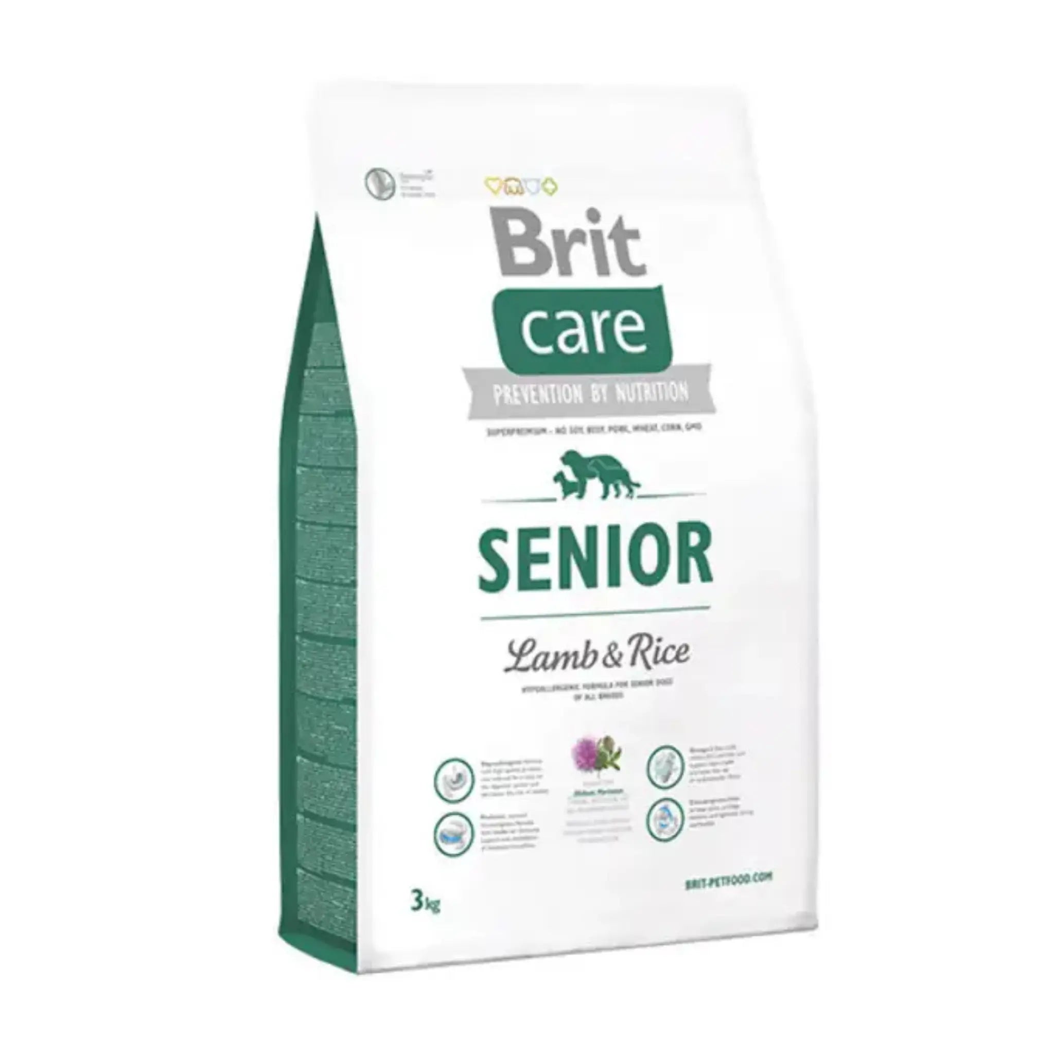 Brit Care Hypoallergenic Senior Kuzu Etli ve Pirinçli Yaşlı Köpek Maması 3kg