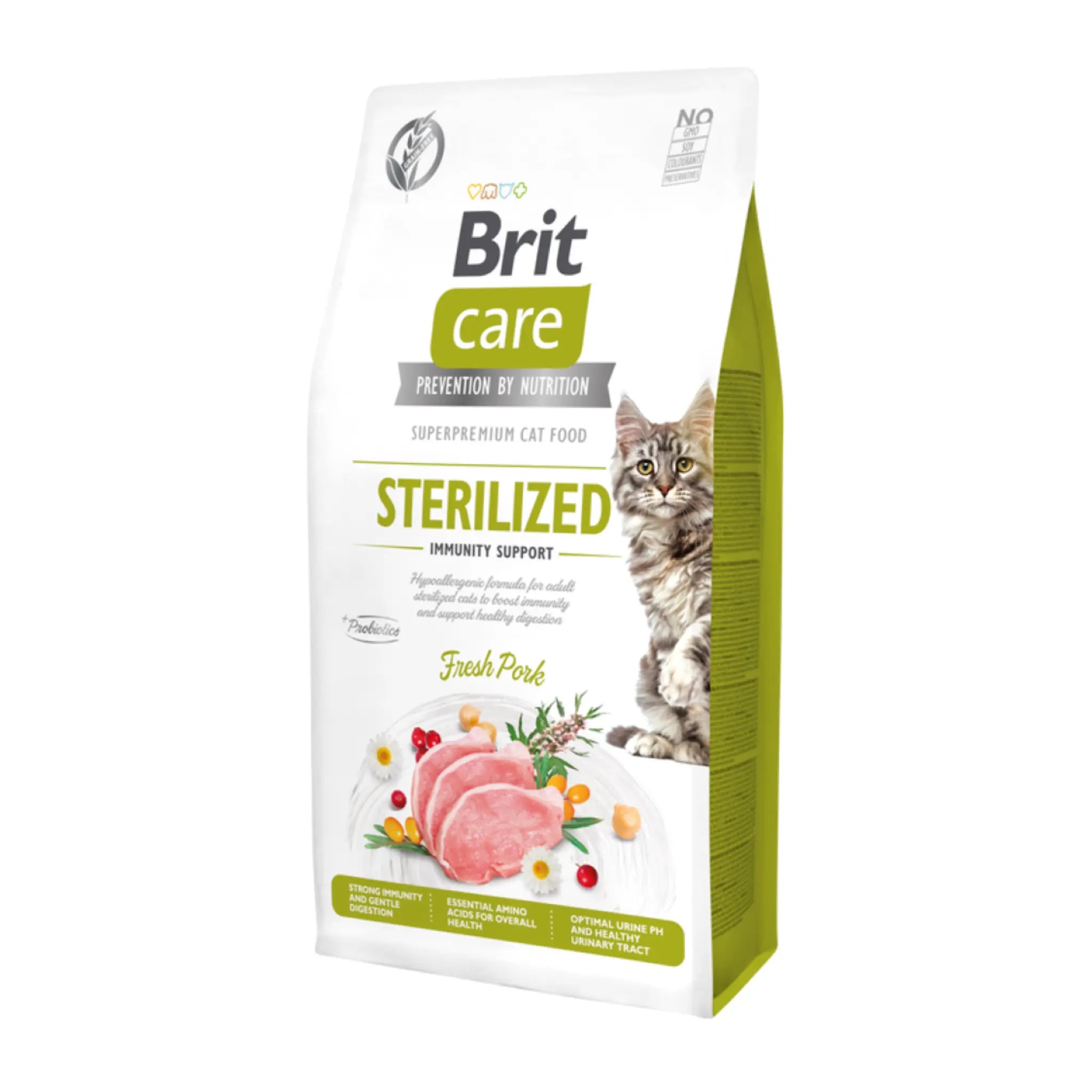 Brit Care Immunity Support Domuz Etli Kısırlaştırılmış Yetişkin Kedi Maması 7kg