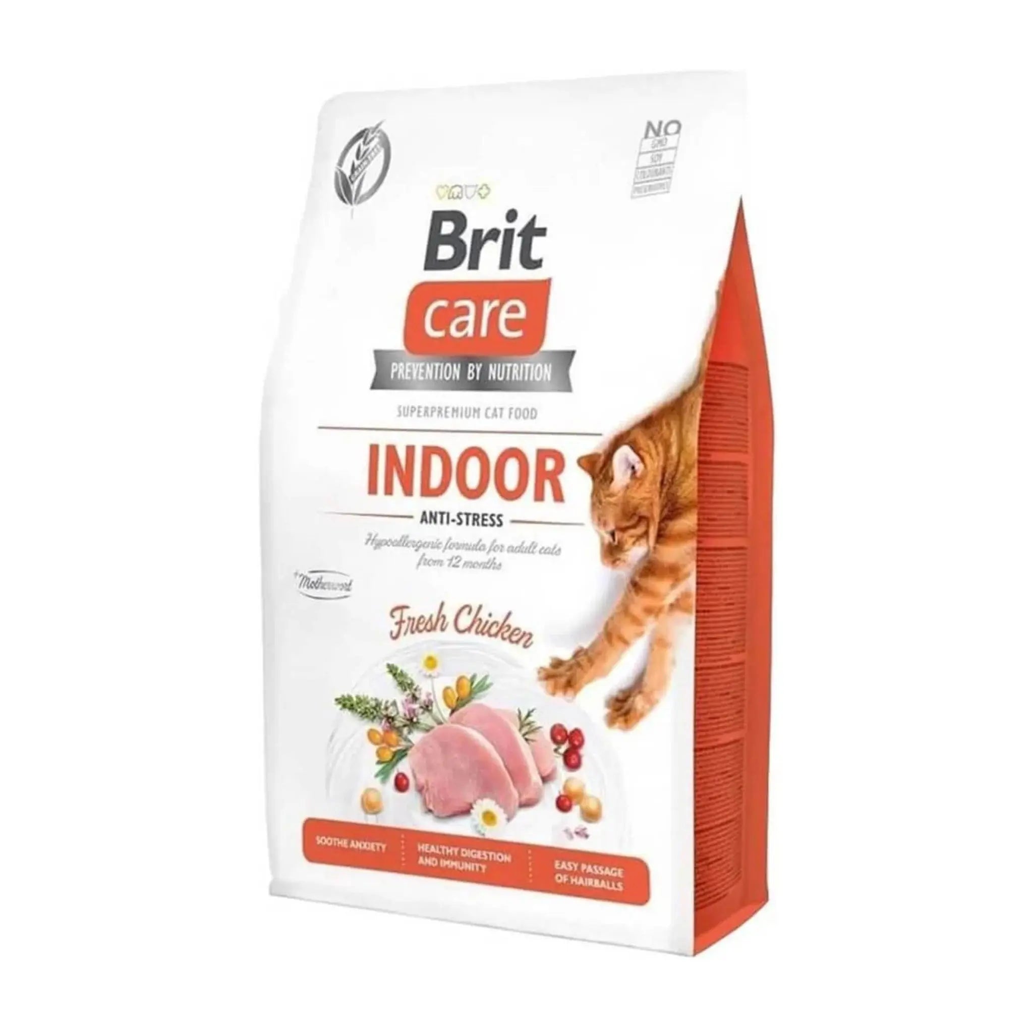 Brit Care Indoor Anti-Stress Tavuklu Tahılsız Yetişkin Kedi Maması 2kg
