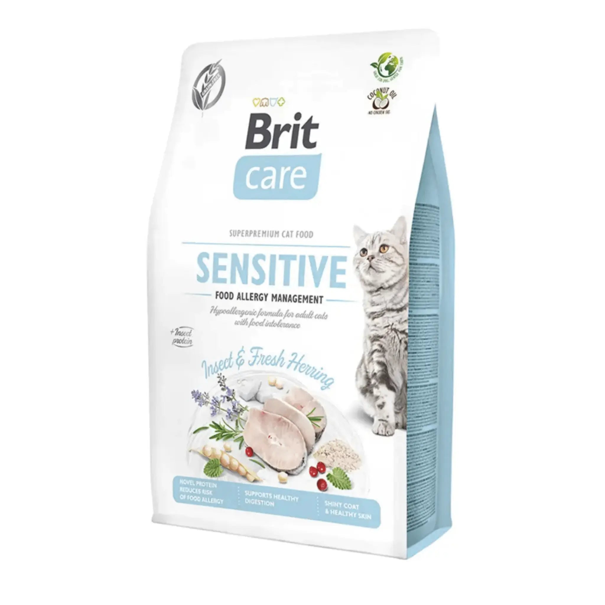 Brit Care Sensitive Böcekli ve Ringa Balıklı 2 kg Yetişkin Kedi Maması