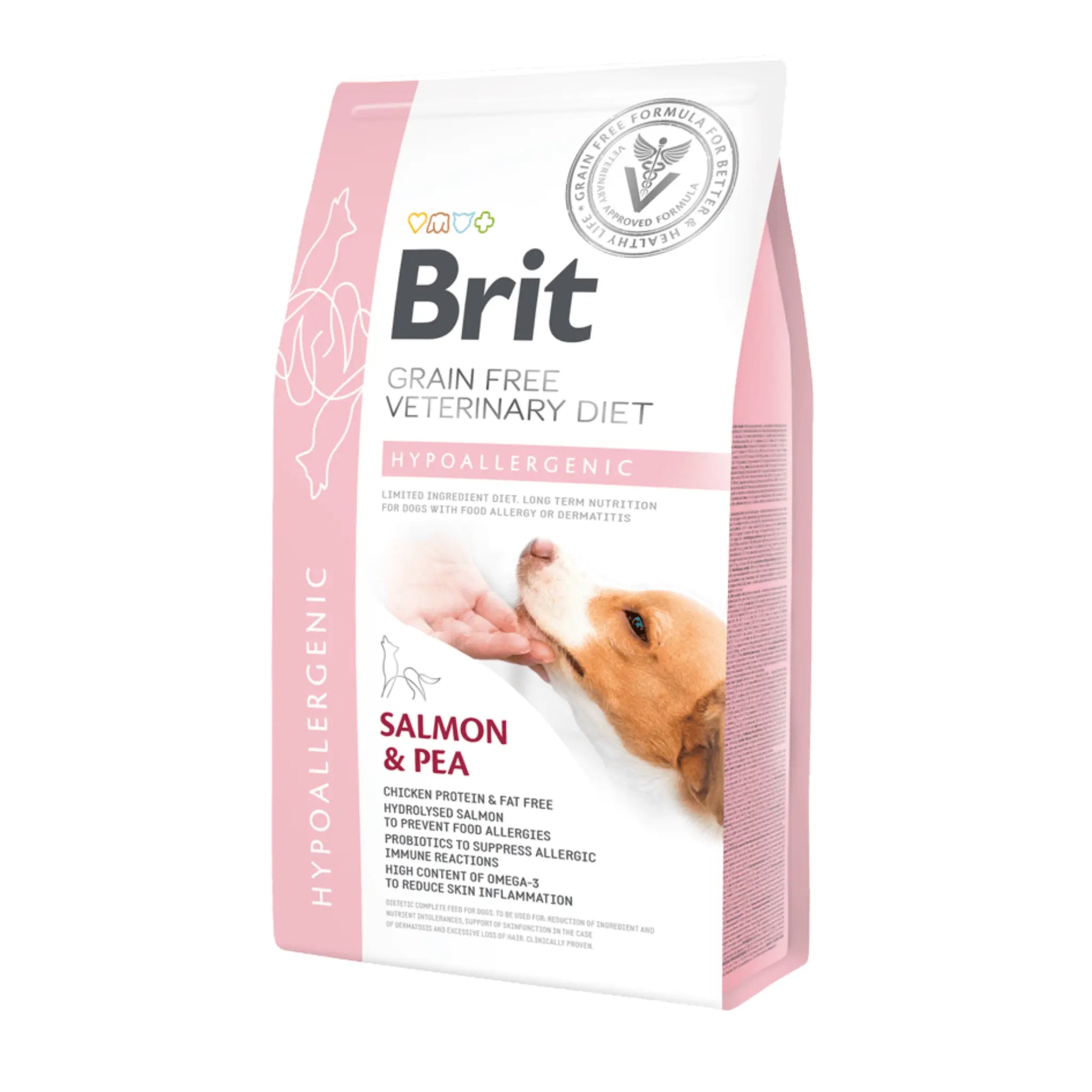 Brit Veterinary Diet Hypoallergenic Somonlu Tahılsız Cilt Köpek Maması 12kg
