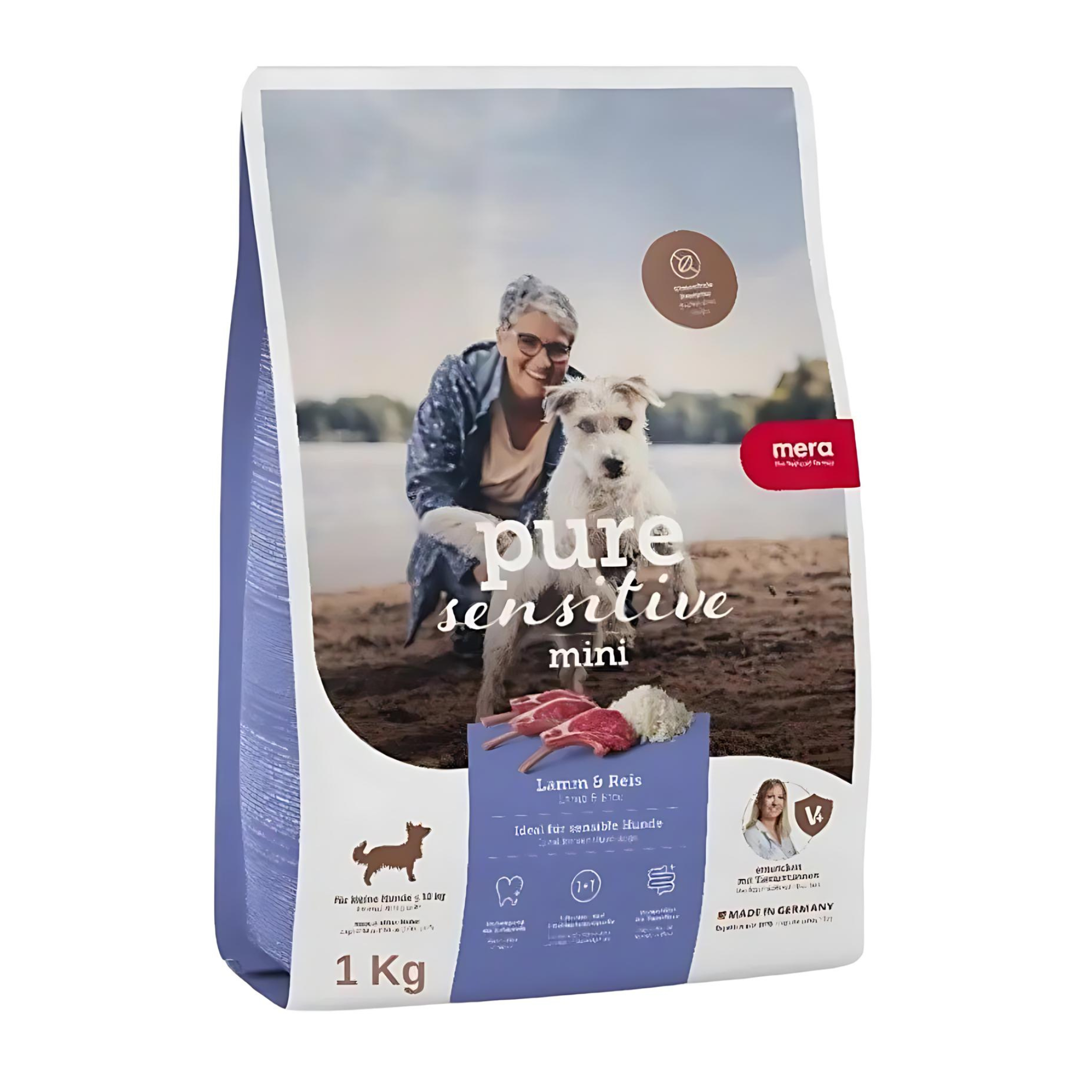 Mera Pure Sensitive Mini Adult Kuzu Etli ve pirinç Küçük Irk Yetişkin Köpek Maması 1 Kg