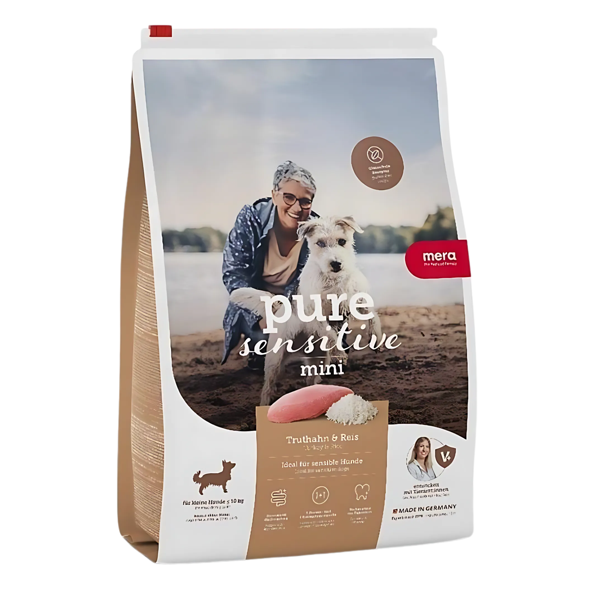 Mera Pure Sensitive Mini Hindili ve Pirinçli Küçük Irk Köpek Maması 4 Kg