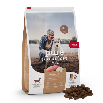 Hassas diyet gereksinimli küçük ırk yetişkin köpekler için tahılsız formül: hindili & pirinçli, tek hayvansal protein, gluten içermez, günlük kullanıma uygun 4 kg.