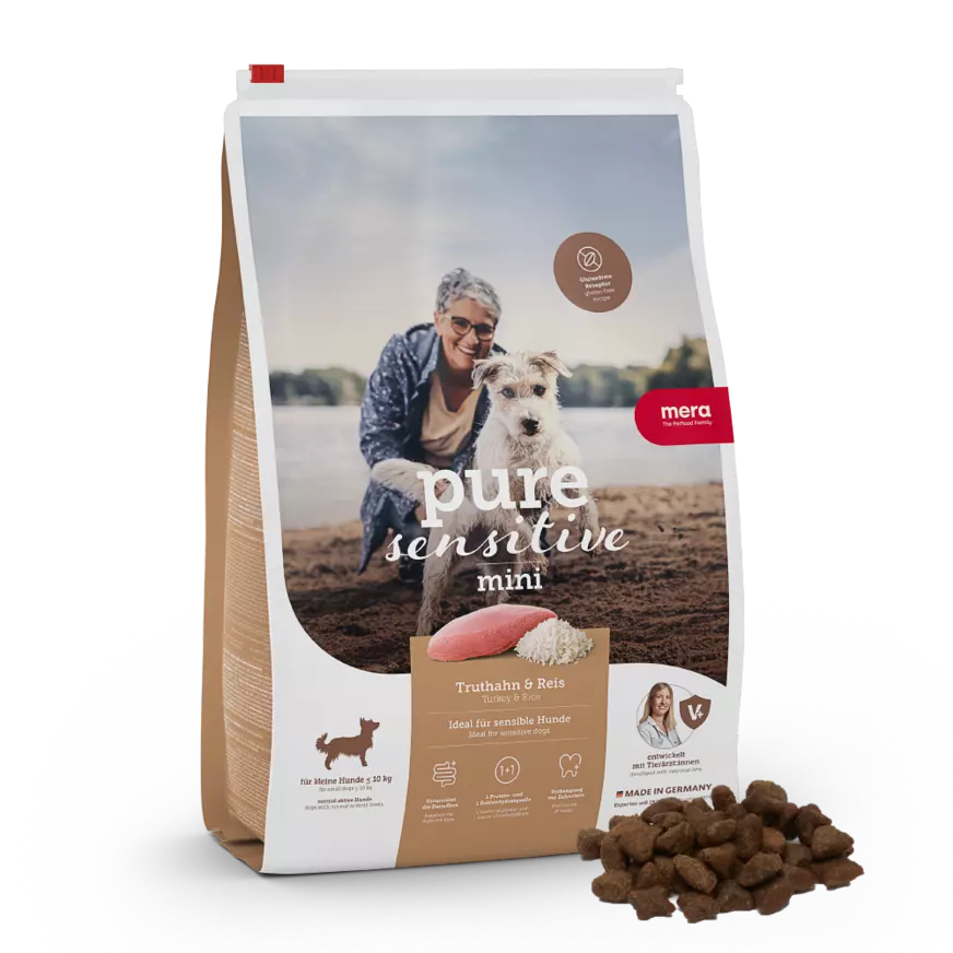 Hassas diyet gereksinimli küçük ırk yetişkin köpekler için tahılsız formül: hindili & pirinçli, tek hayvansal protein, gluten içermez, günlük kullanıma uygun 4 kg.